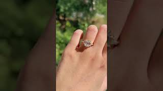 Emerald Cut three stones diamond engagement ring #shorts #viralshorts #engagementring #shortsvideo