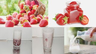 مشروب حليب بالفراولة الكوري على طريقتي. ma recette boisson lait à la fraise coréenne