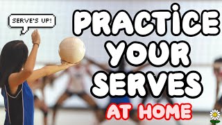 How To Practice Your Volleyball Overhand Serve IN YOUR HOUSE!