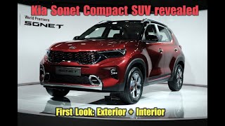 Kia Sonet Compact SUV revealed. Game Changer in India? | First Look Video | Exterior + Interior