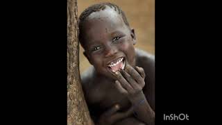 surma children in upper Omo valley Ethiopia