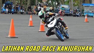 AKSI PEMBALAP SUPERMOTO MEMAKAI YAMAHA MX KING UNTUK LATIHAN || LATIHAN ROAD RACE KANJURUHAN