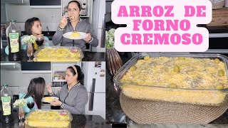 ARROZ DE FORNO CREMOSO COM FRANGO SUPER FACIL.