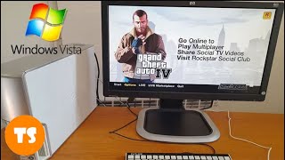 ⭐GTA IV. Gameplay of vintage computer UFO DELL XPS 210 - Windows Vista 2008year