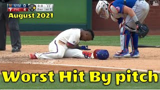 MLB Hit By Pitch August 2021