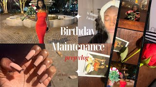 Self Care Birthday Maintenance Vlog | Individual loc install, Fall Nails and At Home Facial |