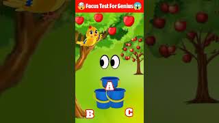 Focus Test For Genius 😱🤯 #focustest #puzzle #braintest #braintestchallenge #riddles #gk