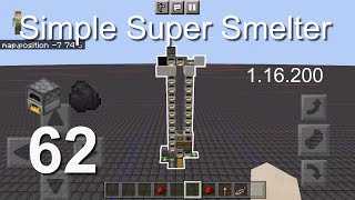 Minecraft Bedrock Tutorials(62) - How to build a Simple Super Smelter (1.16.200)