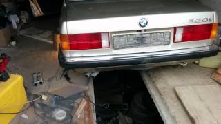 E30 320i M20B20 straight pipe with diesel muffler