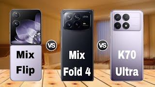 Xiaomi Mix Flip Vs Xiaomi mix fold Vs Xiaomi Redmi k70 ultra Full Spec Review