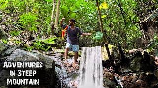 Fishing in Steep Adventurous Mountain and Waterfalls❤️💛