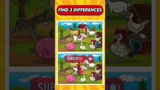 Find 3 Differences Game #024 #shorts #findthedifferencequizzies #quiz