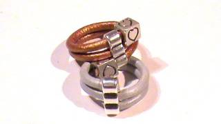 Beading Ideas - Leather ring using alloy spacer