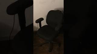 Smug getting a chair