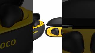 POCO Pods with 30 Hour Playback, 12mm Drivers, 60ms Latency, Fast Charging & ENC Bluetooth Headset