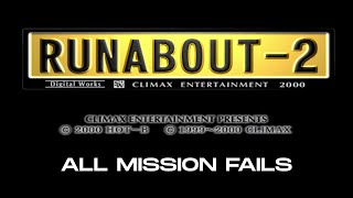 [PSX HD] RUNABOUT 2 - ALL MISSION FAILS & GAME OVERS