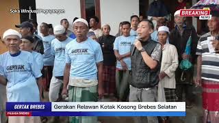 Rela Hujan Hujanan, Antusias Warga Soka Winduaji Mengikuti Kampanye Gerakan Pilih Kotak Kosong