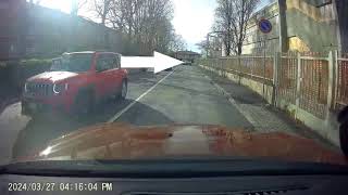 Idiot driver caught on camera - dashcam - 2024 march 27 marzo 2024 - Bologna