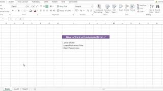 Advanced Filter in Excel தமிழில் || Excel Vazhikati