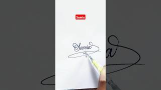 Stylish Signature | Samia | sk cursive art