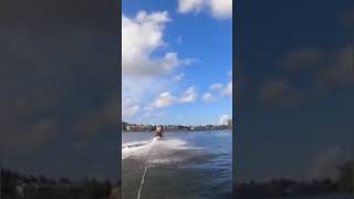 INSANE WATER JETPACK BOARD FLYING IN THE SKY OFF A JETSKI AND WAKEBOARDING #Shorts