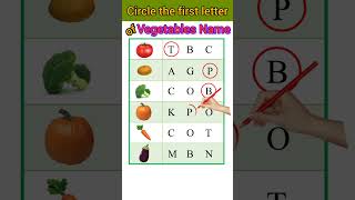 #shorts | circle the first letter of picture | english worksheets for kids | kavya ki classes |