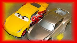 Pixar Cars Customs Bare Metal Cruz Ramirez and Spray Paint Primer Grey Custom