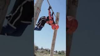 SPIDER-MAN (no way home) DOING STREET WORKOUT/CALISTHENICS #Shorts