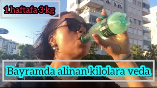 1 Haftada 3 kg verdim ( Bayram sonrası diyeti ) #subscribe