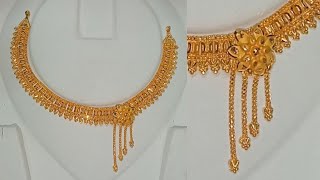 হালকা সোনার নেকলেশ,Gold necklace design