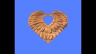 Customer Review - Heart Shaped Wings with Photo Circle in Center