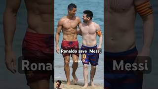 Ronaldo save messi #football #cr7 #messi #funny #shorts #trending #shortsfeed #ytshorts #ronaldo