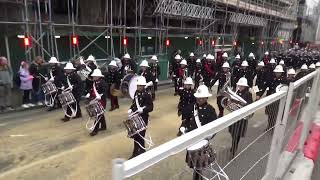 The Band of HM Royal Marines Commando Training Centre Lord Mayor's Show 2024