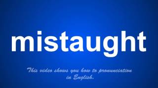 the correct pronunciation of mistigris in English.