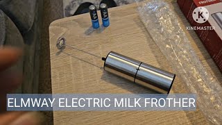 ELMWAY ELECTRIC MILK FROTHER WHISK REVIEW.