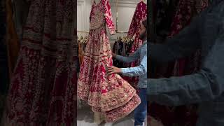 @sakshisindhi Pakistani Wedding Designer Long Suit Anarkali Peplum dress red maroon bollywood dress