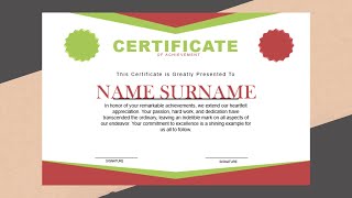 How to Make Simple Certificate in MS Word Part 8 #art #design #creative #trending