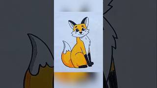 HOW TO DRAW A CUTE FOX STEP BY STEP 🦊 #top #trending #viral #art #video #drawing #shorts #ashortaday