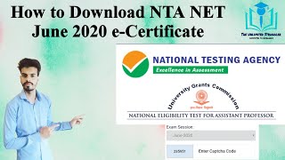 How to Download NTA NET June 2020 e-Certificates | UGC | NET Certificate | Santosh Kumar Sankhyan