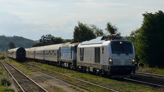 Lokomotiva Vectron Dual Mode 248 019 s Brejlovci 750 710 a 750 709 na R 667 Rožmberk dny 13. a 14.6