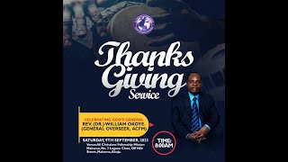 THANKGIVING SERVICE OF REV DR WILLIAM OKOYE | 9TH SEPTEMBER 2023