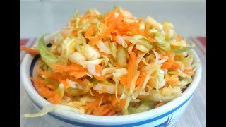 Витаминный салат из молодой капусты с яблоком и морковкой/  Young Cabbage Salad