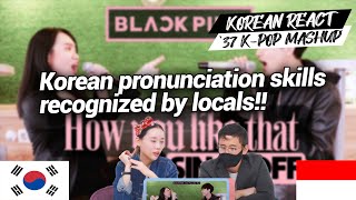 Korean Reaction BLACKPINK - How You Like That 37 KPOP SONGS MASHUP | Indonesia