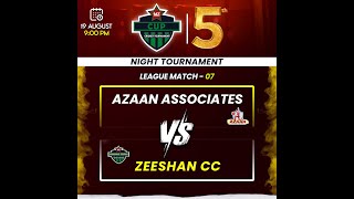 LIVE || MZ SEASON 5 || MATCH NO7 || PEERZADA SPORTS V/S AZAAN ASSOCIATES || AR PRODUCTION