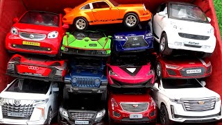 Box Full of Model Cars /Porsche 964, Lexus NX 200t, McLaren 720s, Lamborghini SCV12, Toyota Alphard