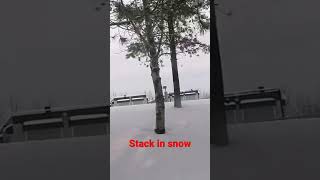 Stack in snow