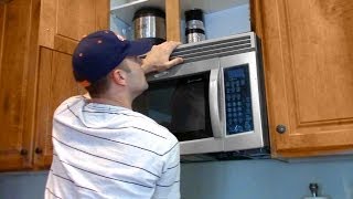 One man Microwave Oven installation