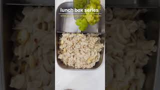 lunch box series - pasta and sauteed brocolli and cookies