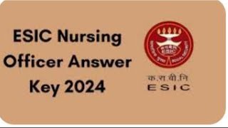 UPSC ESiC nursing officer exam 2024 Question paper solved|Upsc esic question paper 2024 Part -3