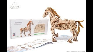 Ugears Horse Mechanoid - Assembly Instruction Video | 3D Mechanical Puzzle | STEM Robotics Kits